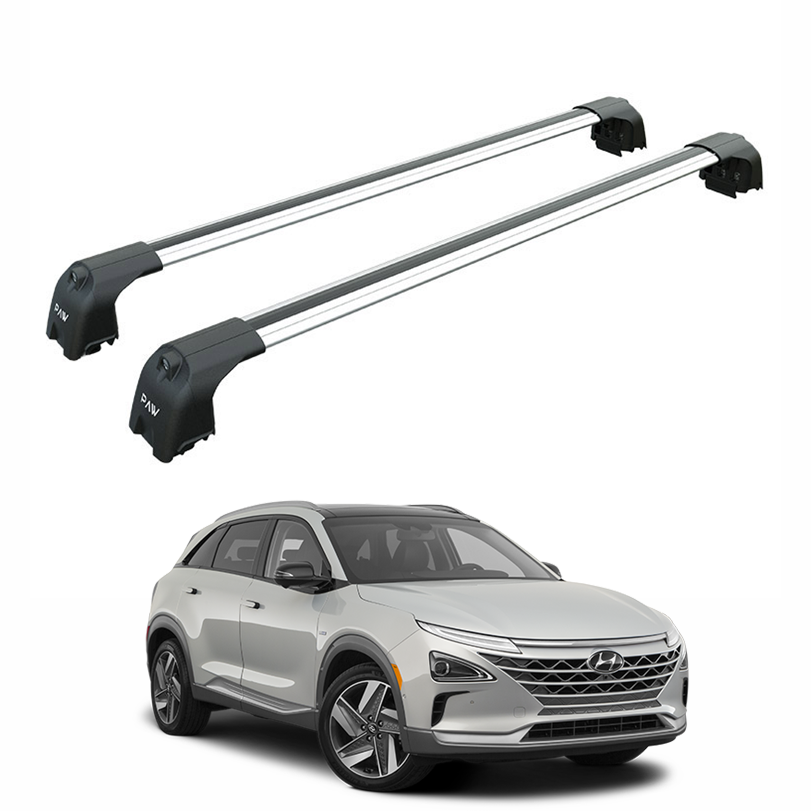 For Hyundai Kona 2017-2025 Roof Rack Cross Bars Flush Rail Silver For Hyundai Kona 2017-2025 Roof Rack Cross Bars Flush Rail Silver